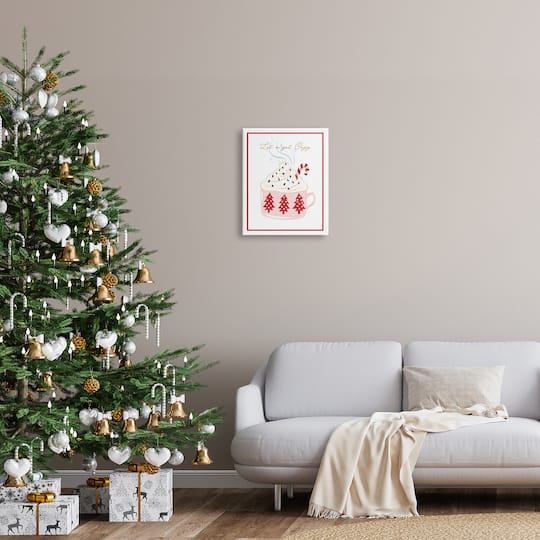 Stupell Industries Let's Get Cozy Pink Cocoa Canvas Wall Art